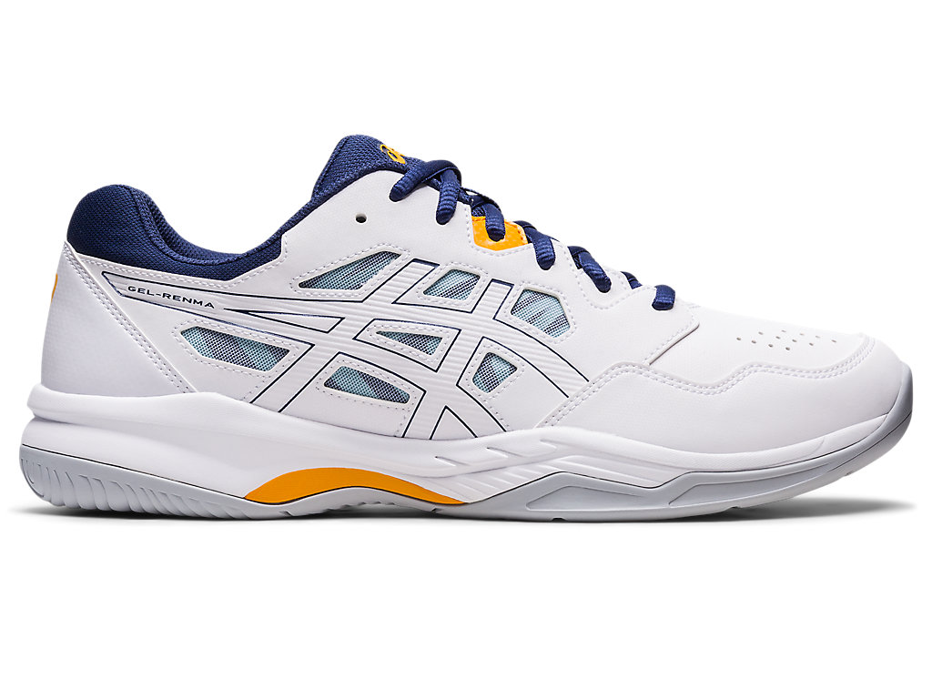 Men's Asics Gel-Renma Tennis Shoes White / Deep | 4076-PVSXT