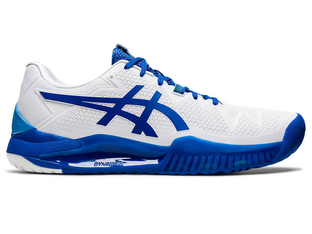 Men's Asics Gel-Resolution 8 Tennis Shoes White / Blue | 8371-KDQPL