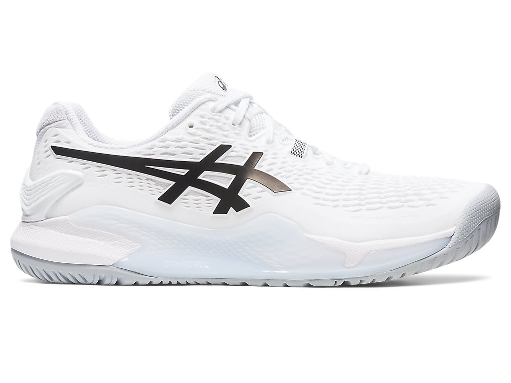 Men's Asics Gel-Resolution 9 Tennis Shoes White / Black | 6507-DPCLF