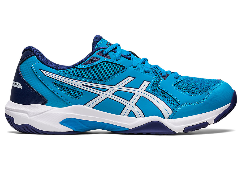 Men's Asics Gel-Rocket 10 (2E) Volleyball Shoes Blue / White | 3504-CTRNQ