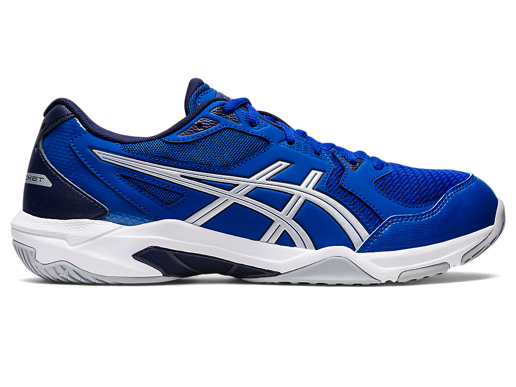 Men's Asics Gel-Rocket 10 (2E) Volleyball Shoes Blue / Silver | 9345-WLNDZ