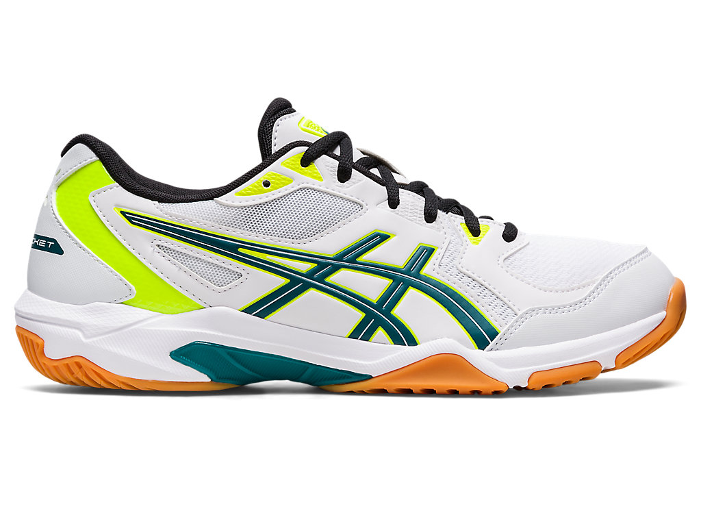 Men's Asics Gel-Rocket 10 Volleyball Shoes White / Deep Green | 6580-LMFQW