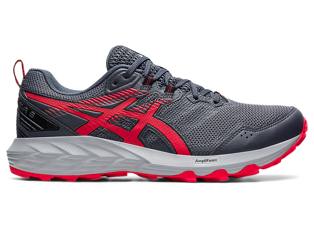 Men's Asics Gel-Sonoma 6 Trail Running Shoes Grey / Red | 2154-HJWIY