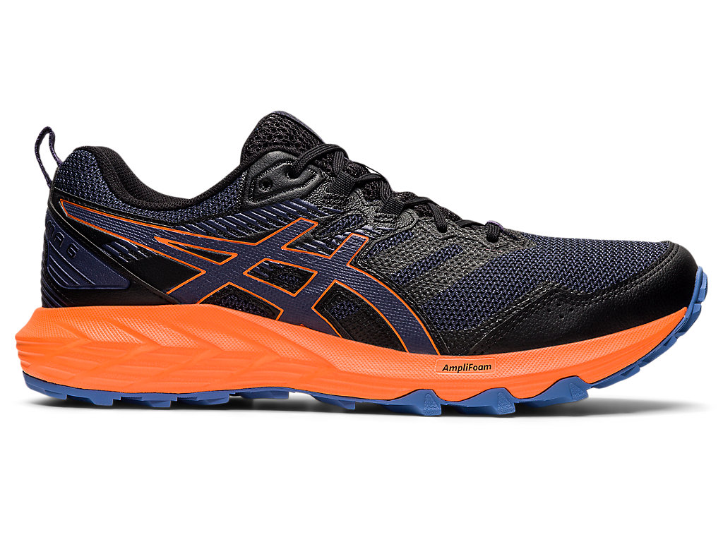 Men's Asics Gel-Sonoma 6 Trail Running Shoes Black / Indigo | 8930-DLWKQ