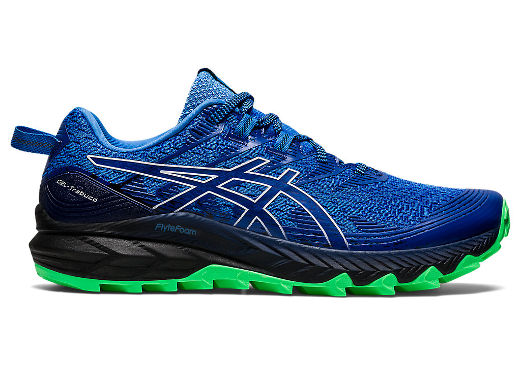 Men's Asics Gel-Trabuco 10 Trail Running Shoes Blue / White | 2457-BCGOT