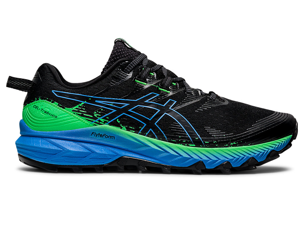 Men's Asics Gel-Trabuco 10 Trail Running Shoes Black / Blue | 2697-PRDHY