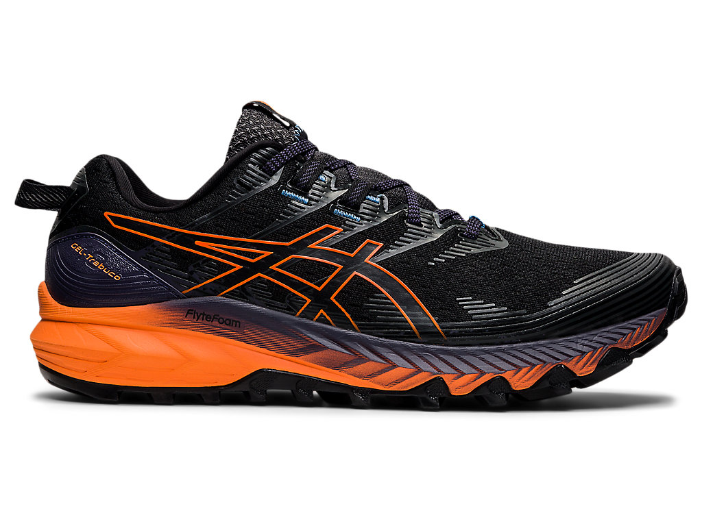 Men's Asics Gel-Trabuco 10 Trail Running Shoes Black / Orange | 9406-GWMOU