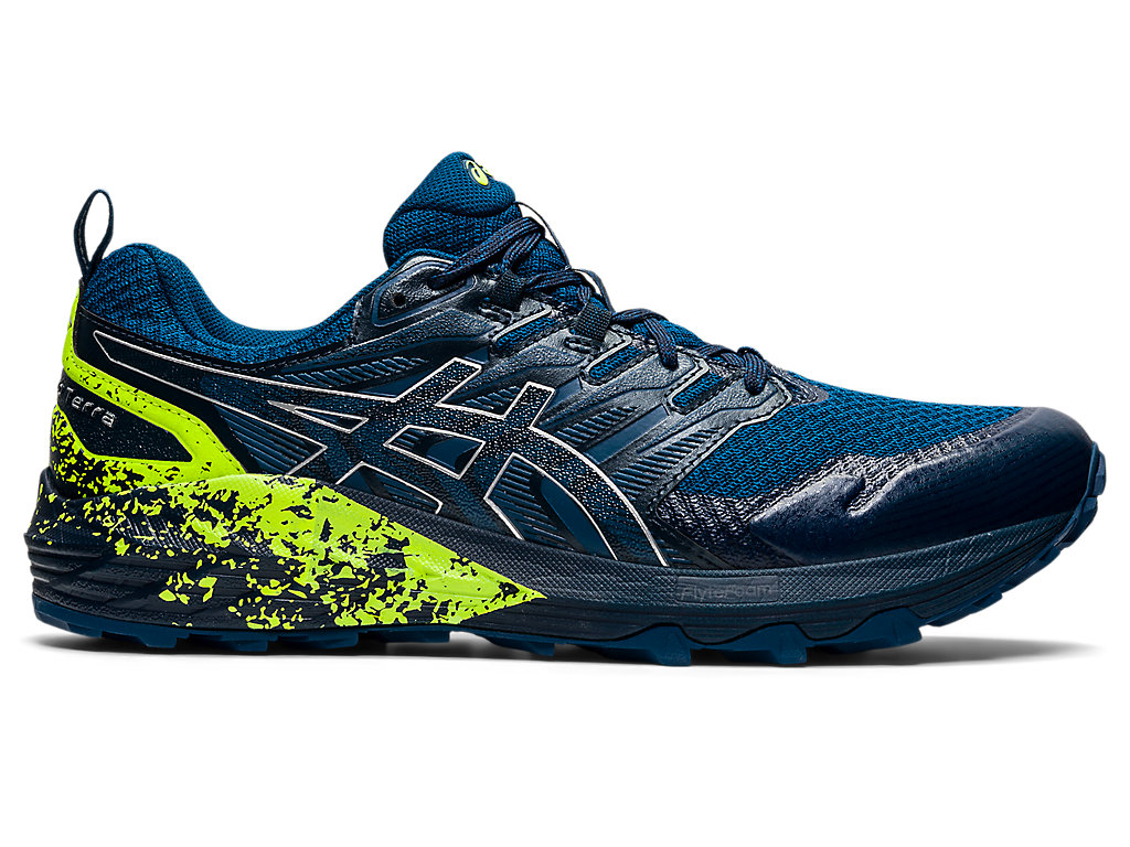 Men's Asics Gel-Trabuco Terra Trail Running Shoes Blue / Silver | 0416-INABC