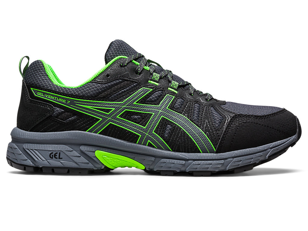 Men's Asics Gel-Venture 7 (4E) Trail Running Shoes Deep Grey / Green | 0584-ZIVQB