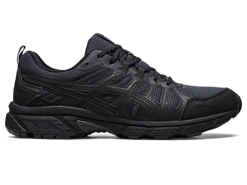 Men's Asics Gel-Venture 7 (4E) Trail Running Shoes Black / Black | 9376-HBDMO