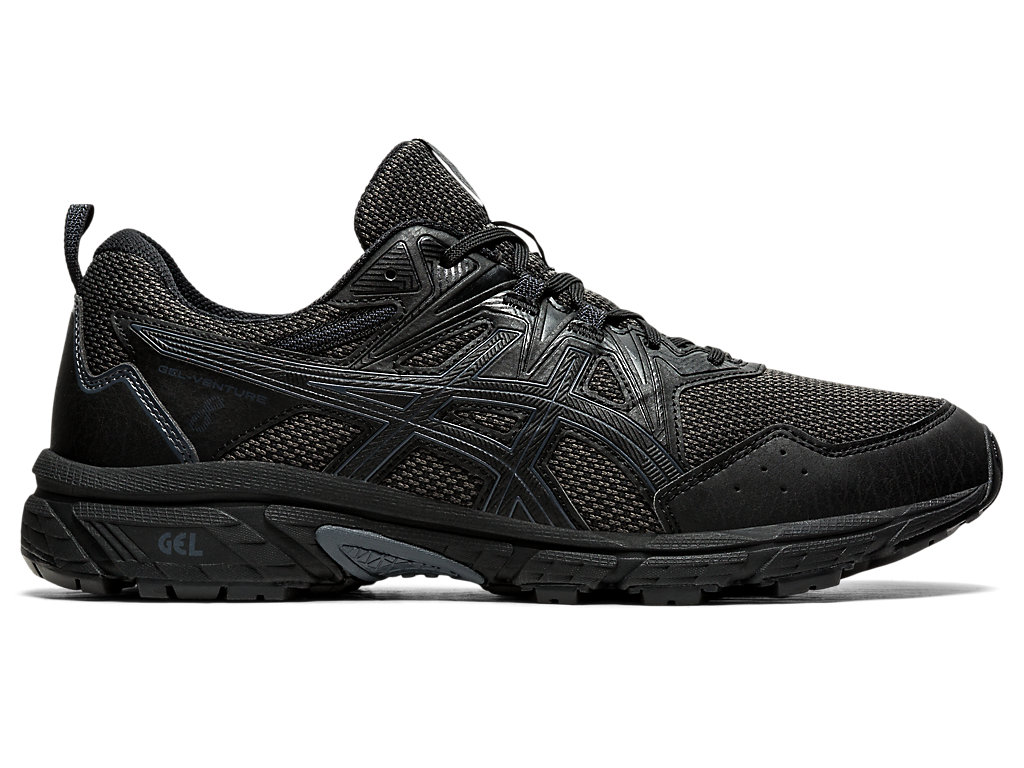 Men's Asics Gel-Venture 8 Trail Running Shoes Black / Black | 3506-XATHN