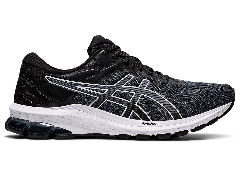 Men's Asics Gt-1000 10 Walking Shoes Black / White | 4985-IHCPK