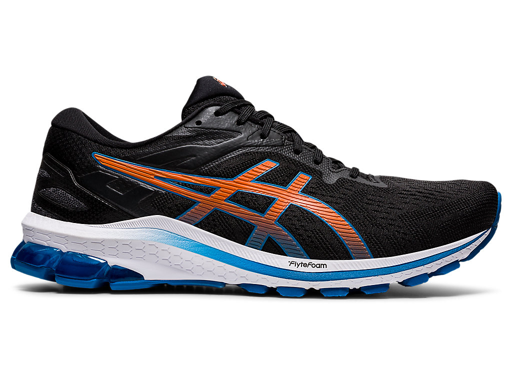 Men's Asics Gt-1000 10 Walking Shoes Black / Blue | 6570-ERKMS