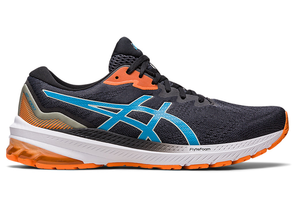 Men's Asics Gt-1000 11 Running Shoes Black / Blue | 9301-EFALP