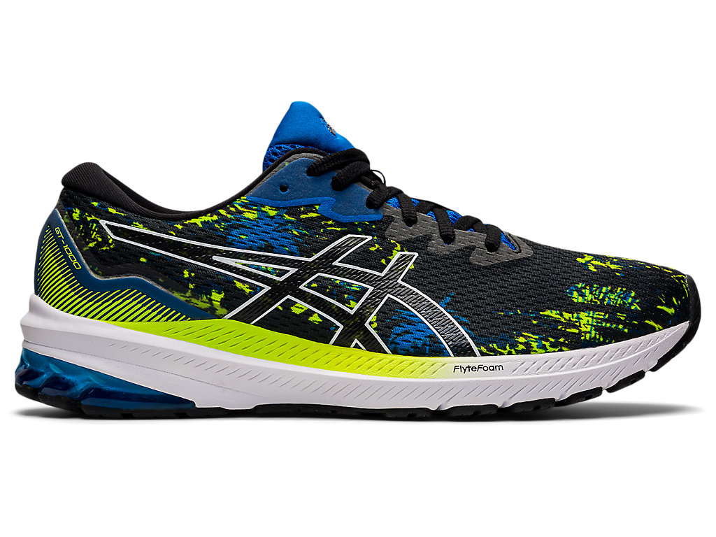 Men's Asics Gt-1000 11 Walking Shoes Black / Blue | 0914-ELSDP