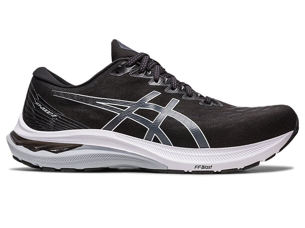 Men's Asics Gt-2000 11 Wide Running Shoes Black / White | 1274-DHWGS