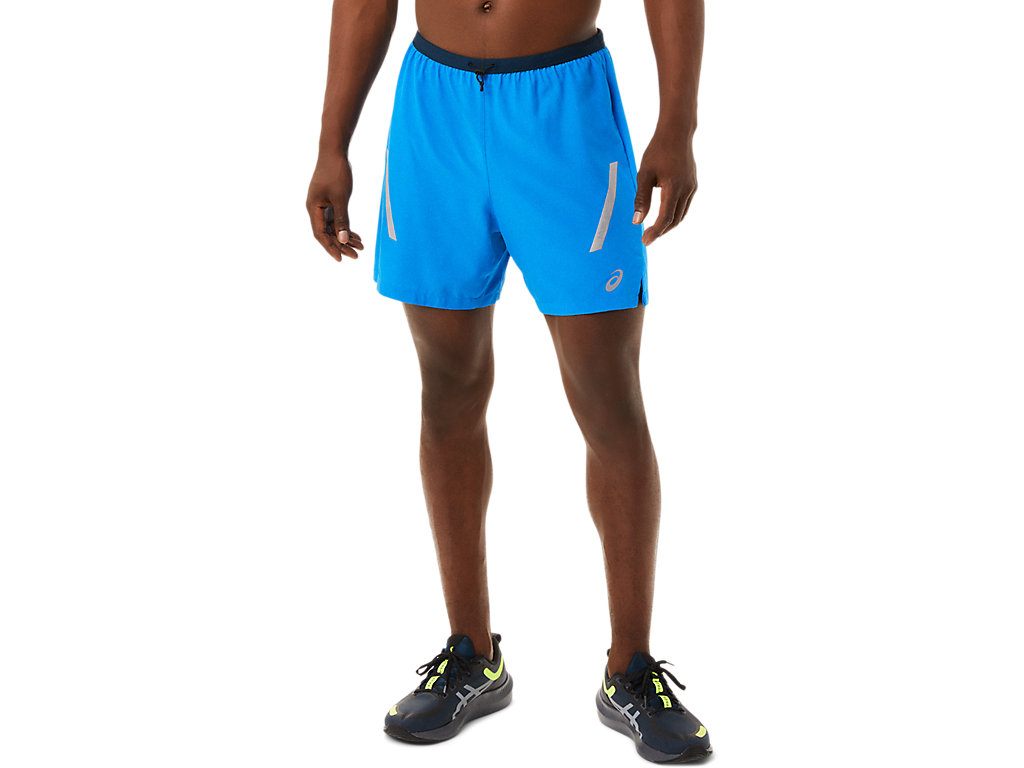 Men's Asics Lite-Show Shorts Blue / Blue | 9618-TNMGQ