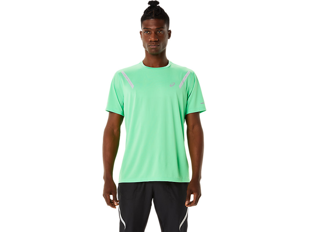 Men's Asics Lite-Show Sleeve T Shirts Light Grey | 4036-NVWPZ