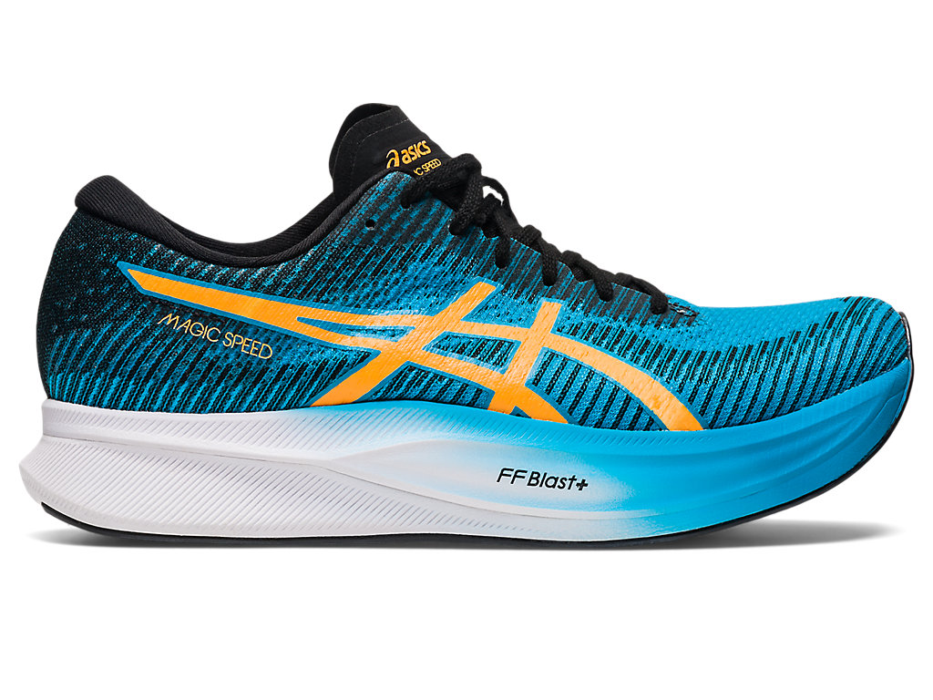 Men's Asics Magic Speed 2 Running Shoes Blue / Orange | 9845-OAZPN