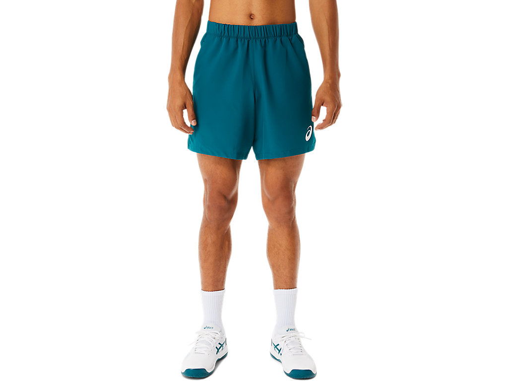 Men's Asics Match 7in Shorts Deep Green | 1457-GMNUC