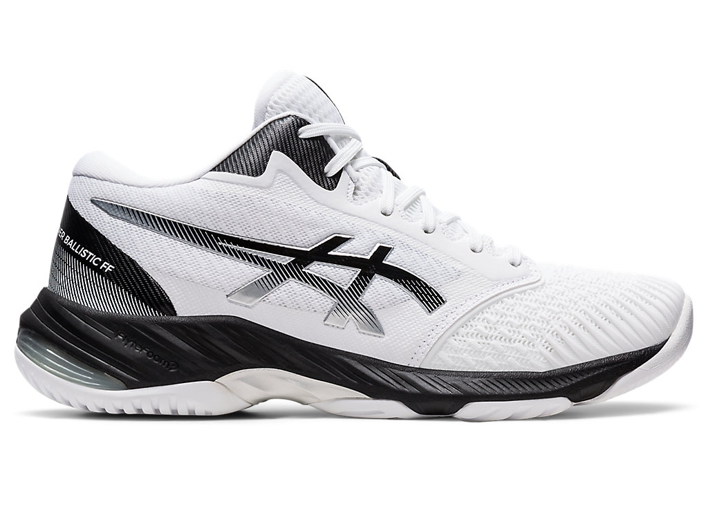 Men's Asics Netburner Ballistic Ff Mt 3 Volleyball Shoes White / Black | 9387-BZHET