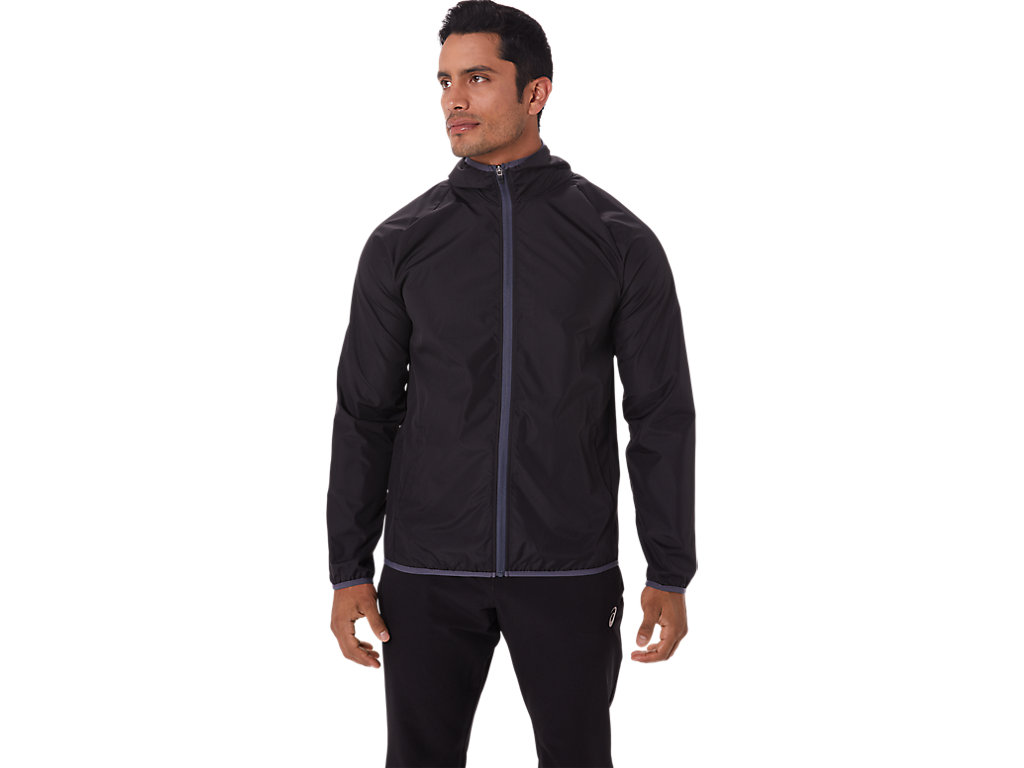 Men's Asics Packable Jackets Black | 7213-BMKYC