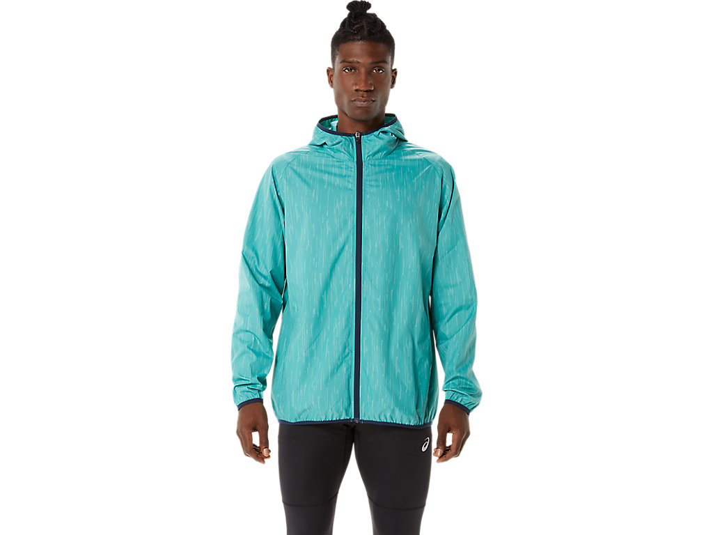 Men's Asics Packable Jackets Olive / Blue | 7295-KTIMW