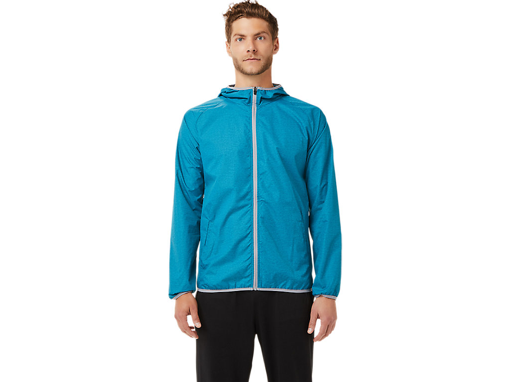 Men's Asics Packable Jackets Turquoise Blue | 3619-OWHFL