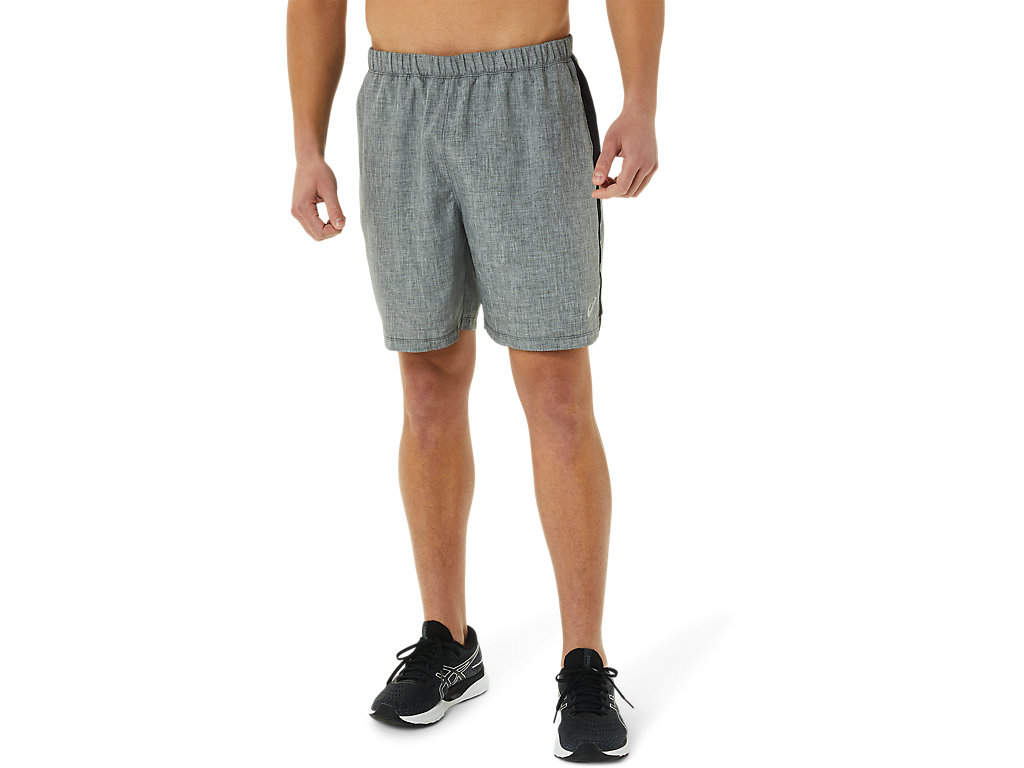 Men's Asics Ready-Set 7in Shorts Dark Grey / Black | 7451-NCURE