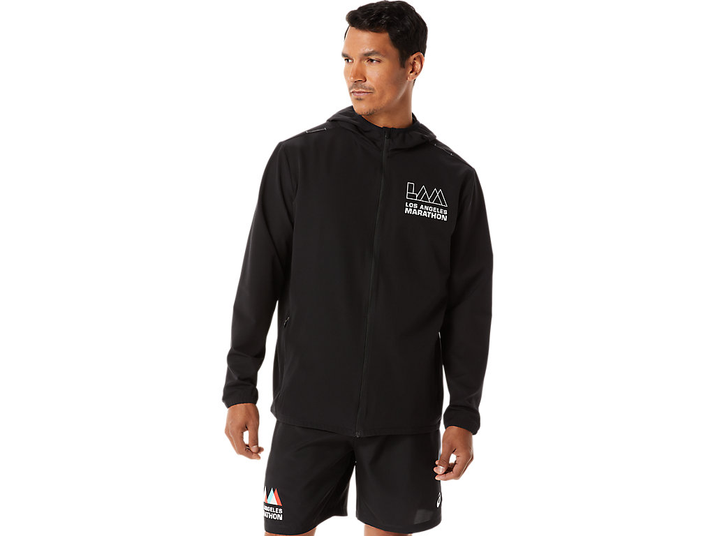 Men's Asics Ready-Set Lam Jackets Black | 5297-KHMJU