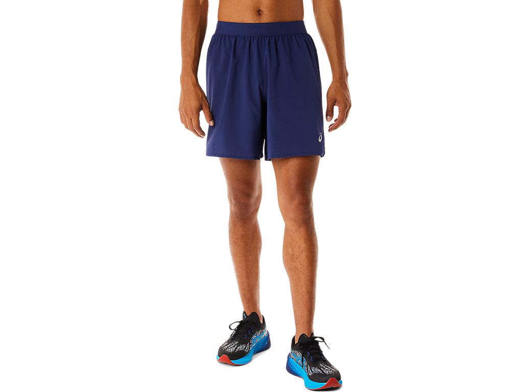 Men's Asics Road 2-N-1 7in Shorts Indigo Blue / Indigo Blue | 2153-SMOTE