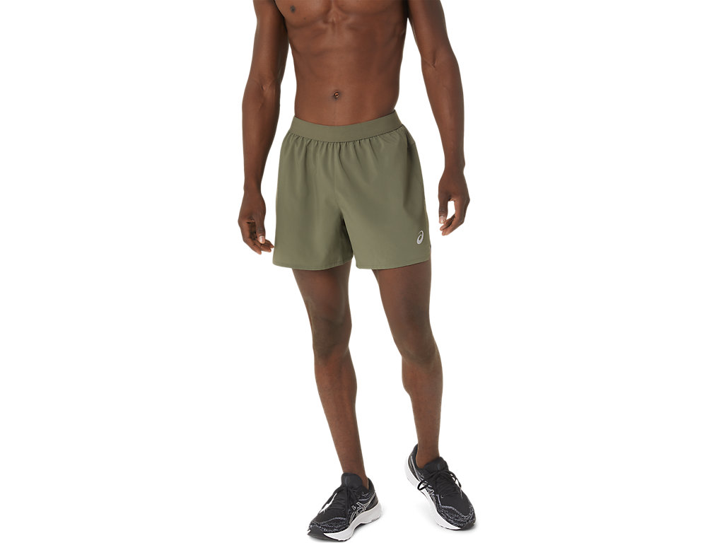 Men's Asics Road 5in Shorts Green | 0379-RVLCG