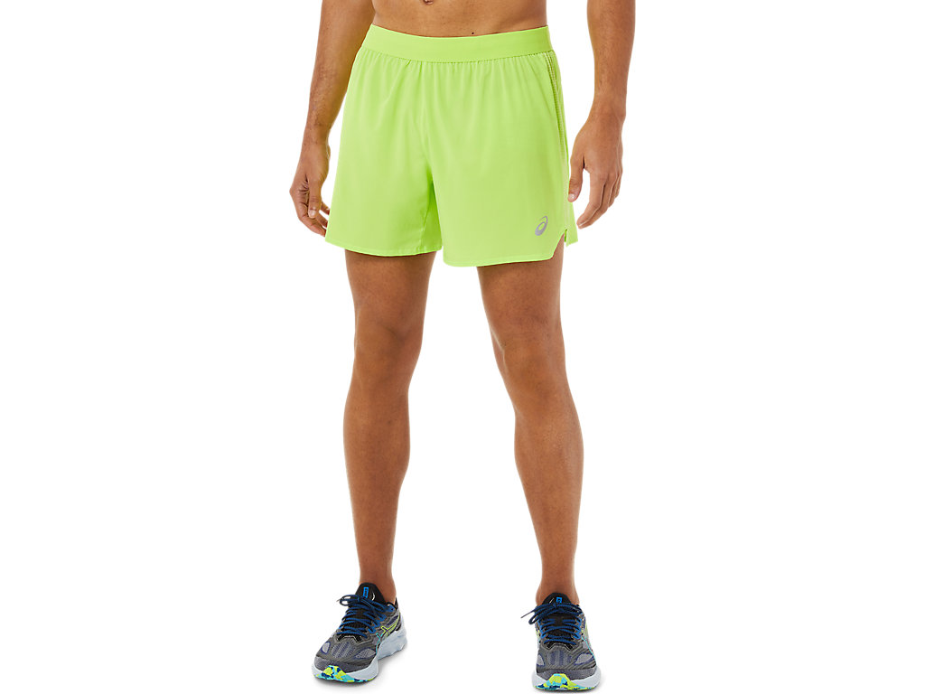 Men's Asics Road 5in Shorts Green | 8463-FWISV