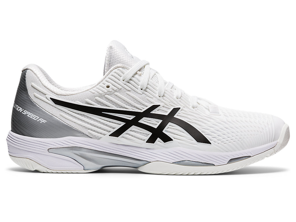 Men's Asics Solution Speed Ff Tennis Shoes White / Black | 9307-TAJZF