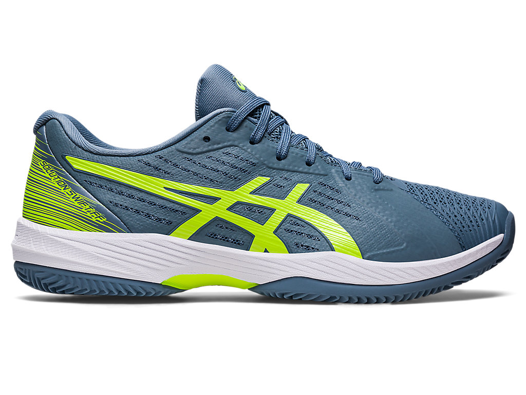 Men's Asics Solution Swift Ff Clay Tennis Shoes Grey Blue / Green | 0594-AJLUF