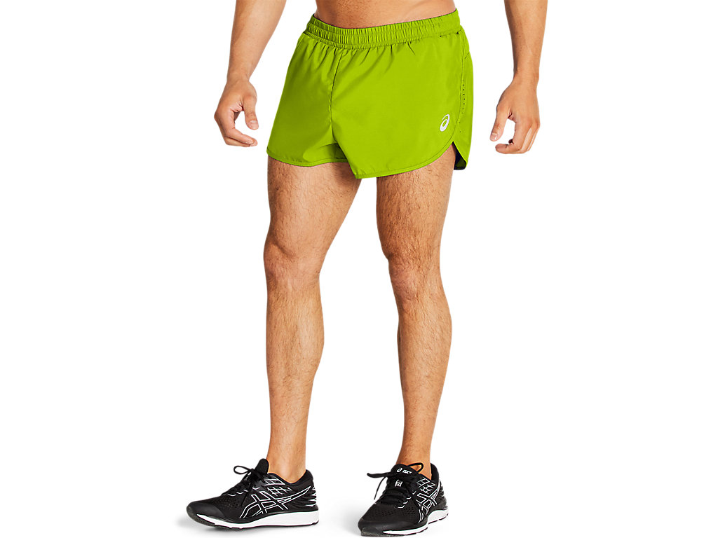 Men's Asics Split Shorts Light Green | 4017-MYXLK