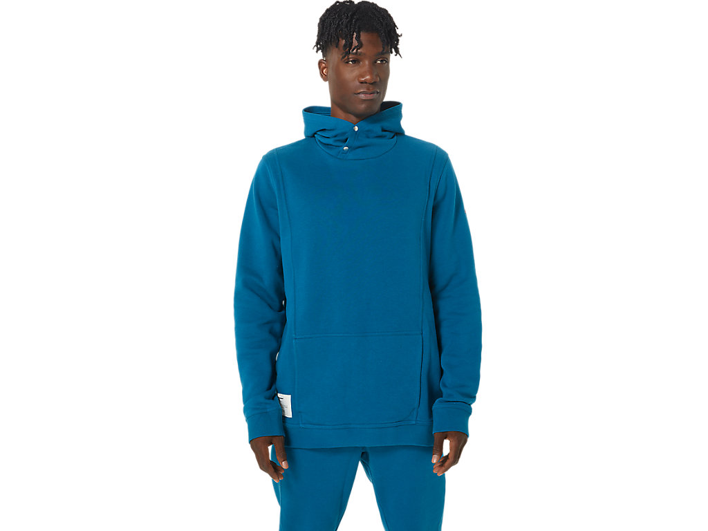 Men's Asics Sunday Fleece Hoodie Deep Turquoise | 2936-VLAMH