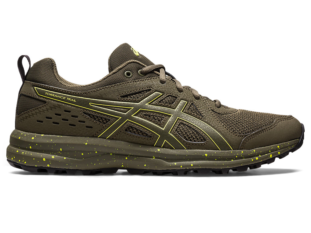 Men's Asics Torrance Trail Sneakers Brown Grey / Lemon | 5231-BLQNP