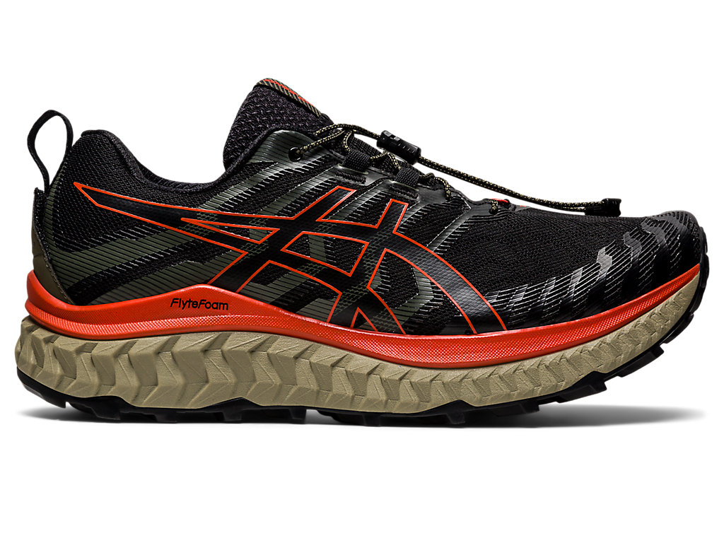 Men's Asics Trabuco Max Trail Running Shoes Black / Pink | 6450-ZHKAG