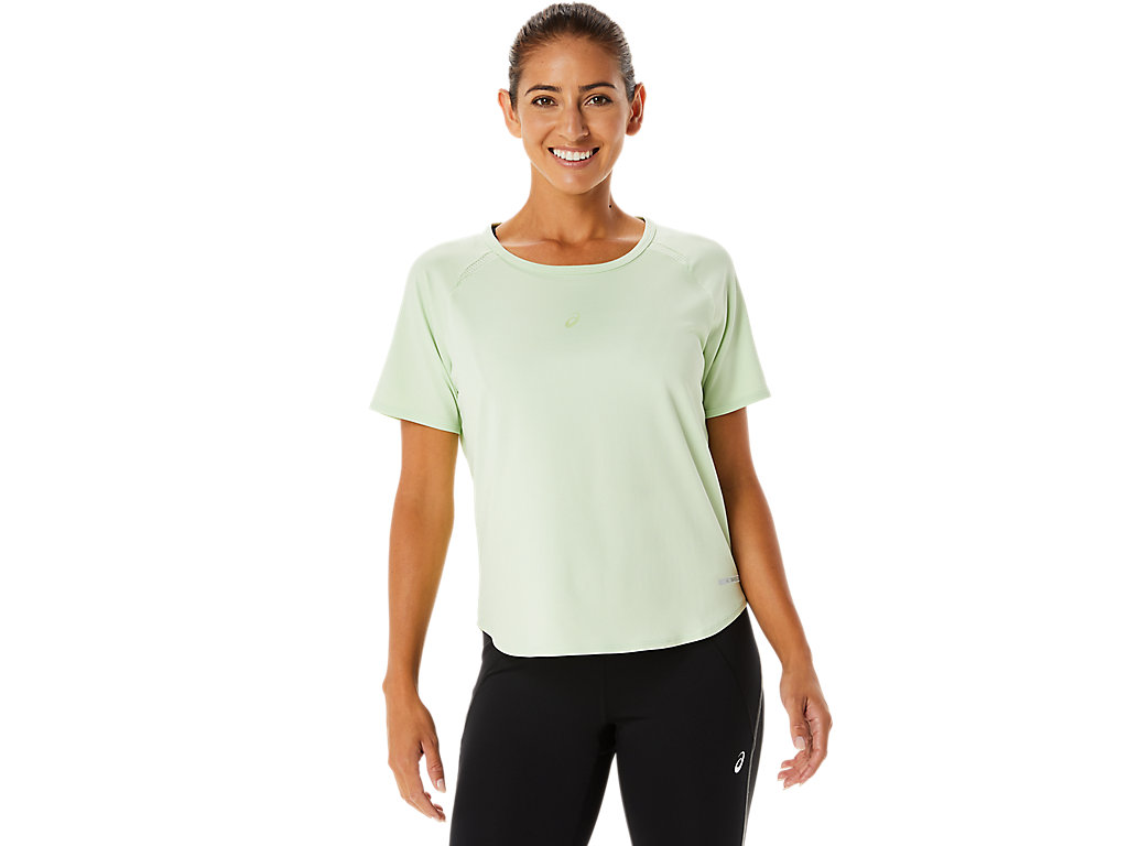 Women's Asics Actibreeze Sleeve T Shirts Green | 5927-VQUAX