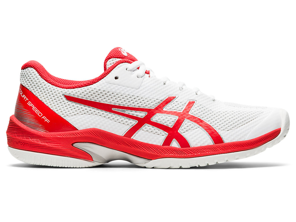 Women's Asics Court Speed Ff Tennis Shoes White / Red | 0549-UOSYT