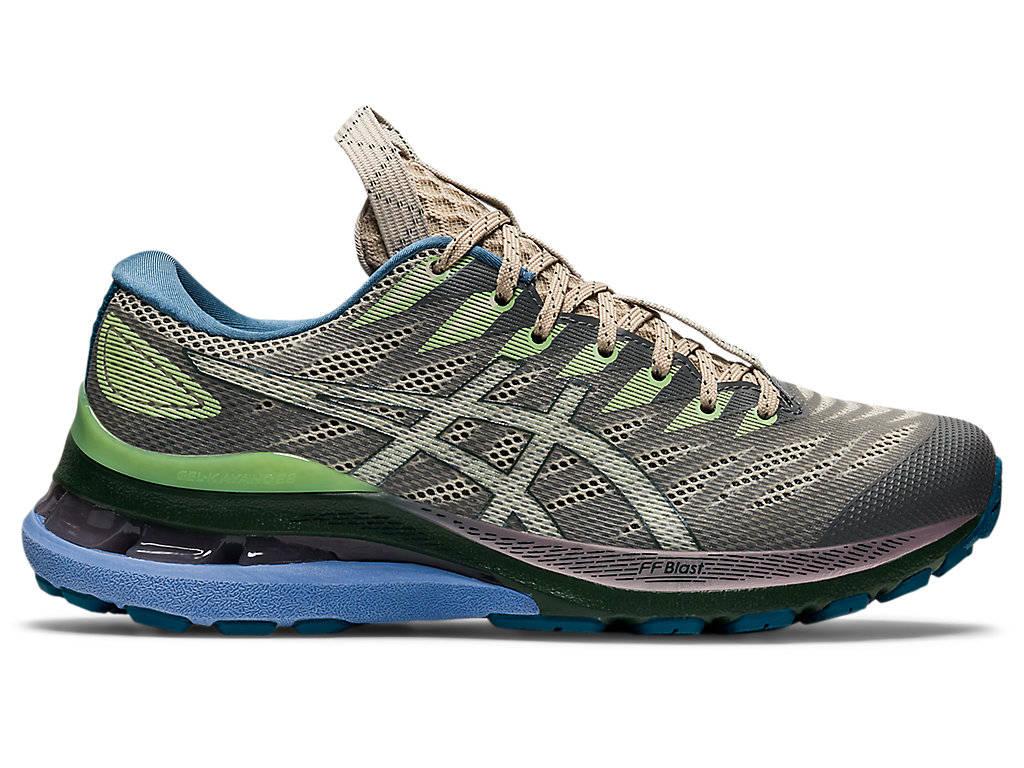 Women's Asics Fn3-S Gel-Kayano 28 Sneakers Olive / Blue | 6074-ZOQIG