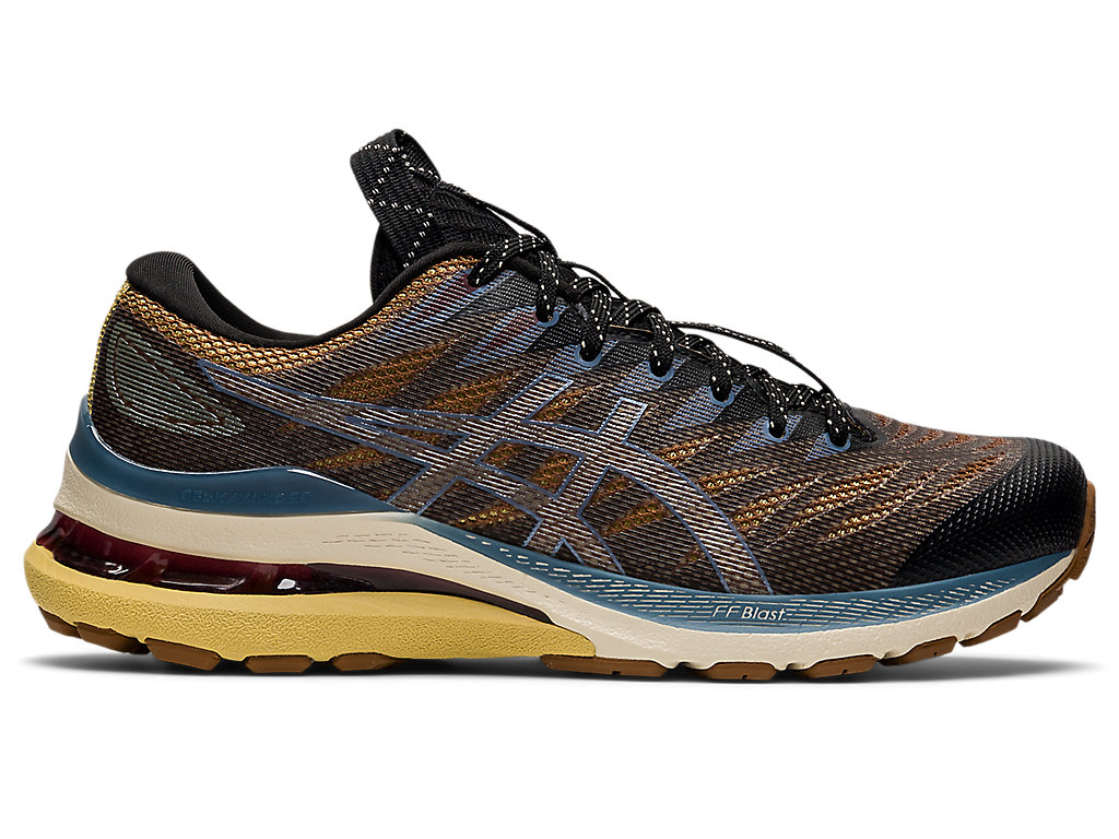 Women's Asics Fn3-S Gel-Kayano 28 Sneakers Dark Grey / Gold | 9213-SQDBM