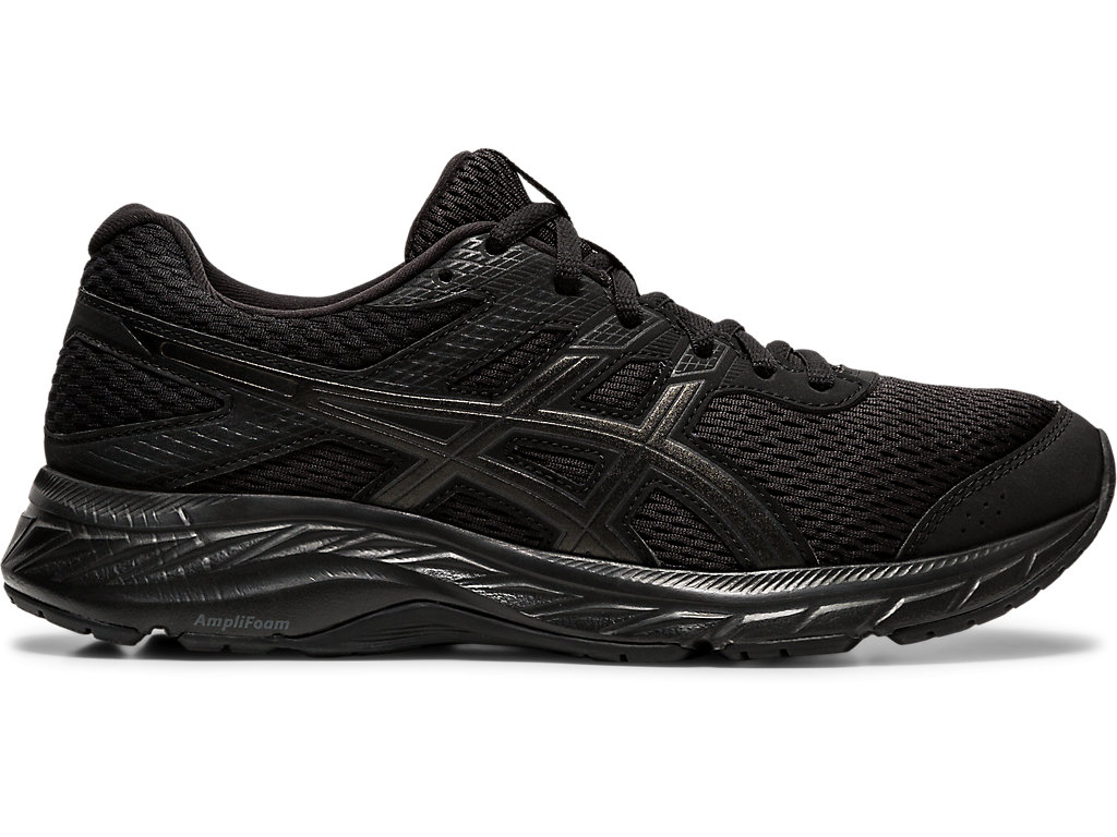 Women's Asics Gel-Contend 6 (D) Walking Shoes Black / Black | 0963-DGFPN