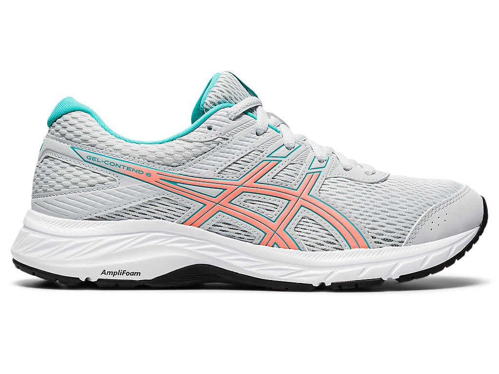 Women's Asics Gel-Contend 6 Walking Shoes Grey / Orange | 5789-QLOER