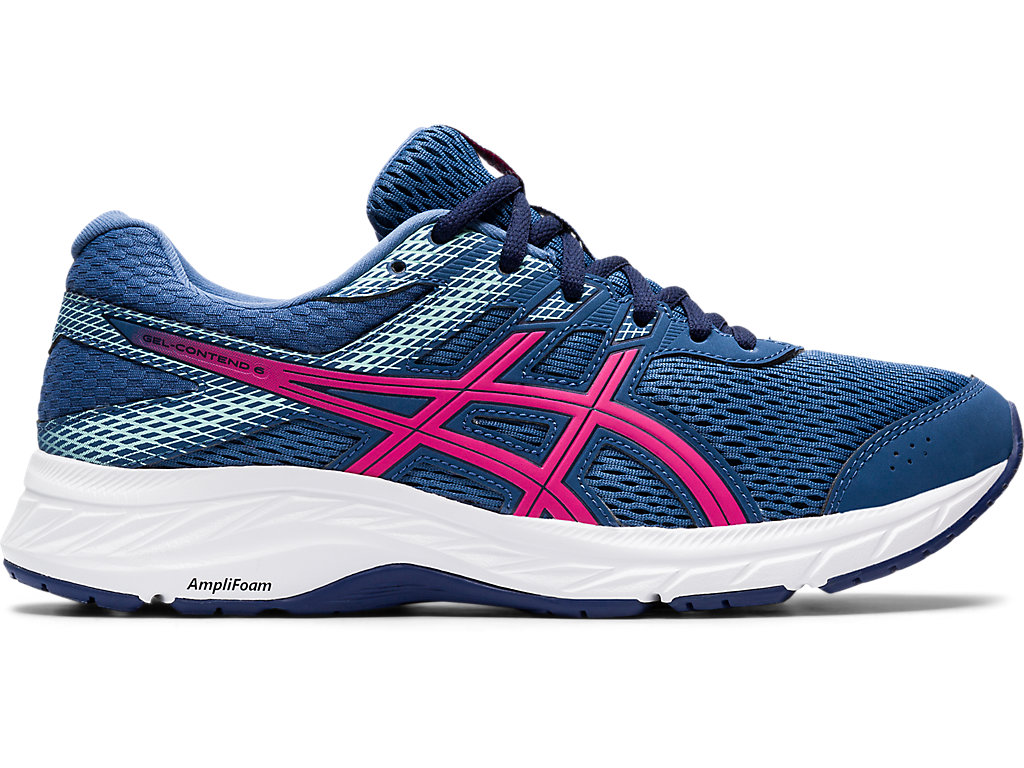 Women's Asics Gel-Contend 6 Walking Shoes Dark Grey / Pink | 7628-PWDLX