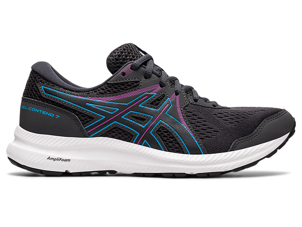 Women's Asics Gel-Contend 7 Walking Shoes Black | 3907-VPEKA