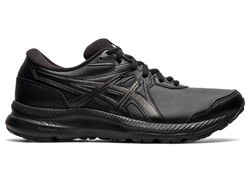 Women's Asics Gel-Contend Walker Walking Shoes Black | 0296-HMQJG