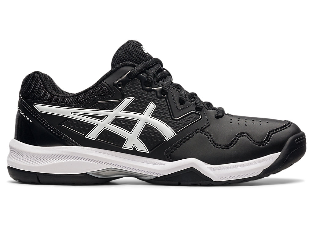 Women's Asics Gel-Dedicate 7 Tennis Shoes Black / White | 9731-WOAEG