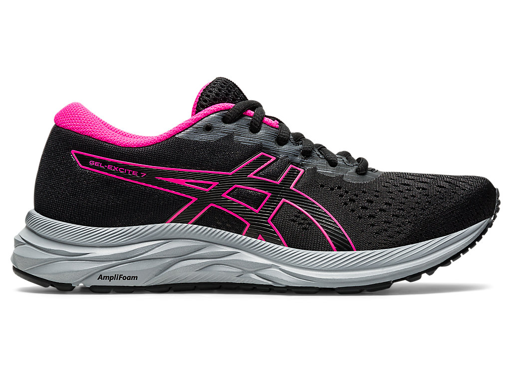 Women's Asics Gel-Excite 7 Walking Shoes Black | 2187-NOHKL